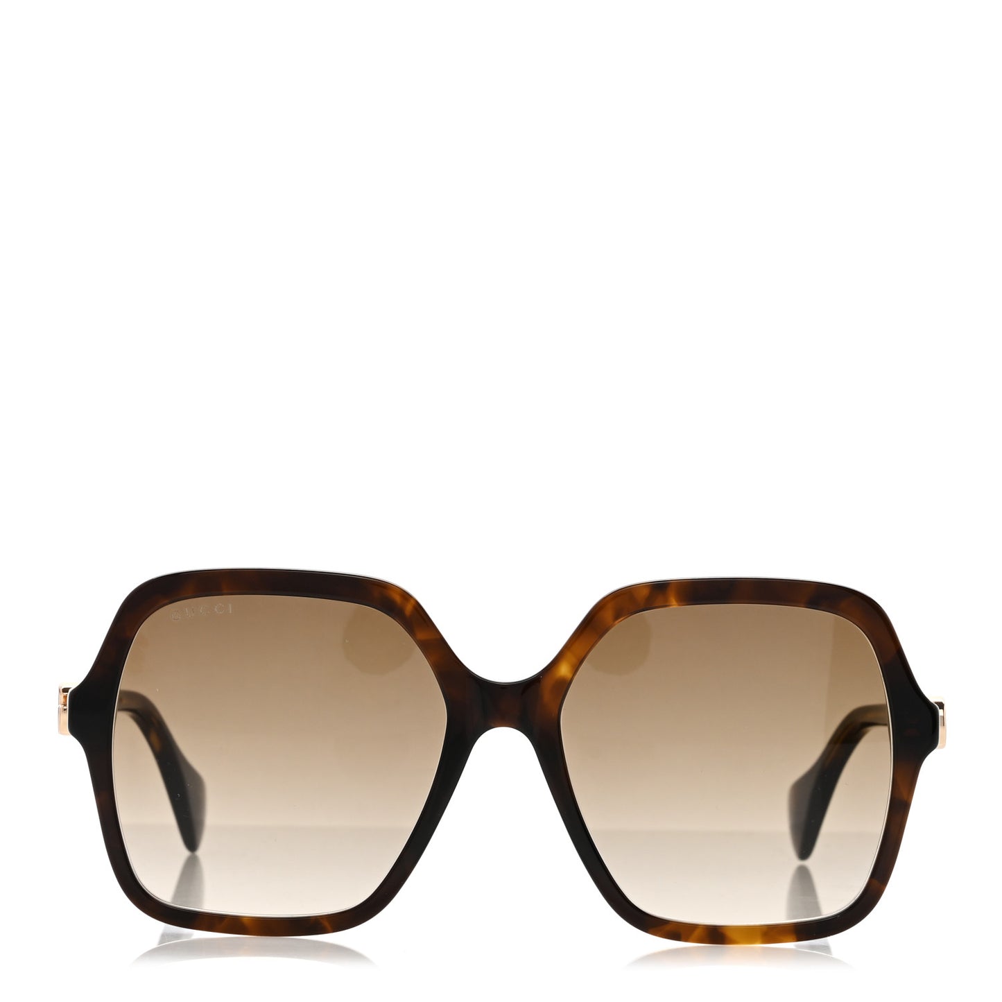 Acetate Oversize Rectangle Frame GG1072SA Sunglasses Shiny Solid Tortoise