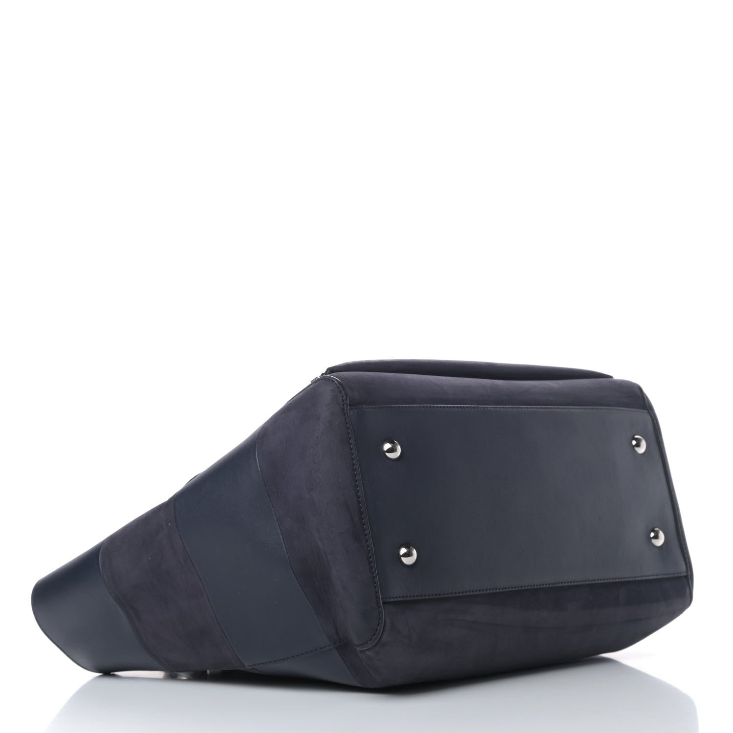 Mulberry Silky Calf Nubuck Stripe Medium Willow Tote Midnight Blue 3 of 8