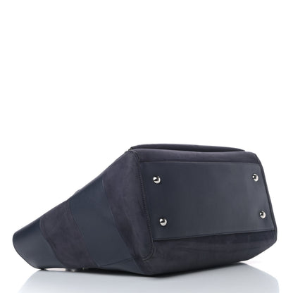 Mulberry Silky Calf Nubuck Stripe Medium Willow Tote Midnight Blue 3 of 8