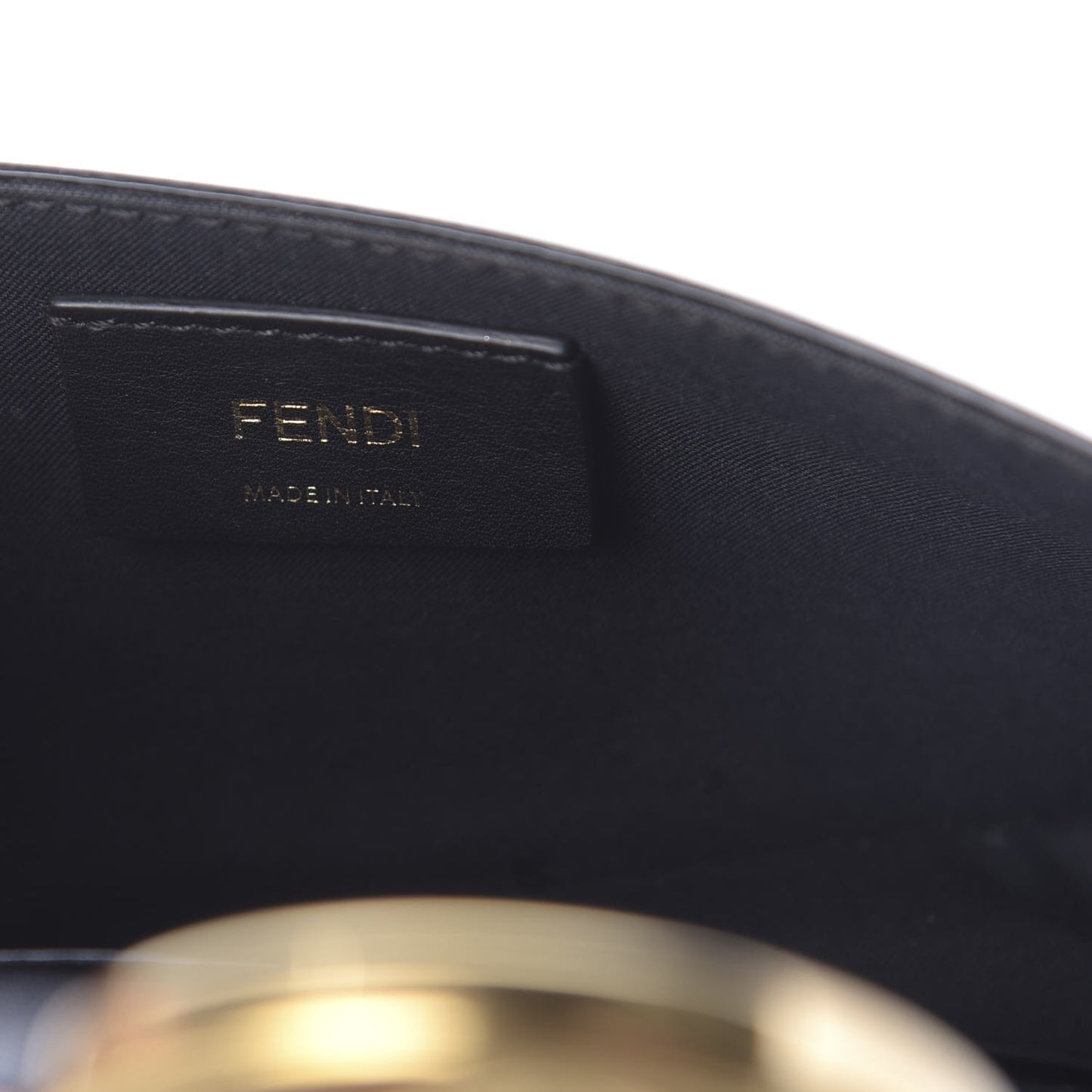 Vitello Liberty F is Fendi Bi-Color FF 1974 Embossed Envelope Belt Bag Maya Black