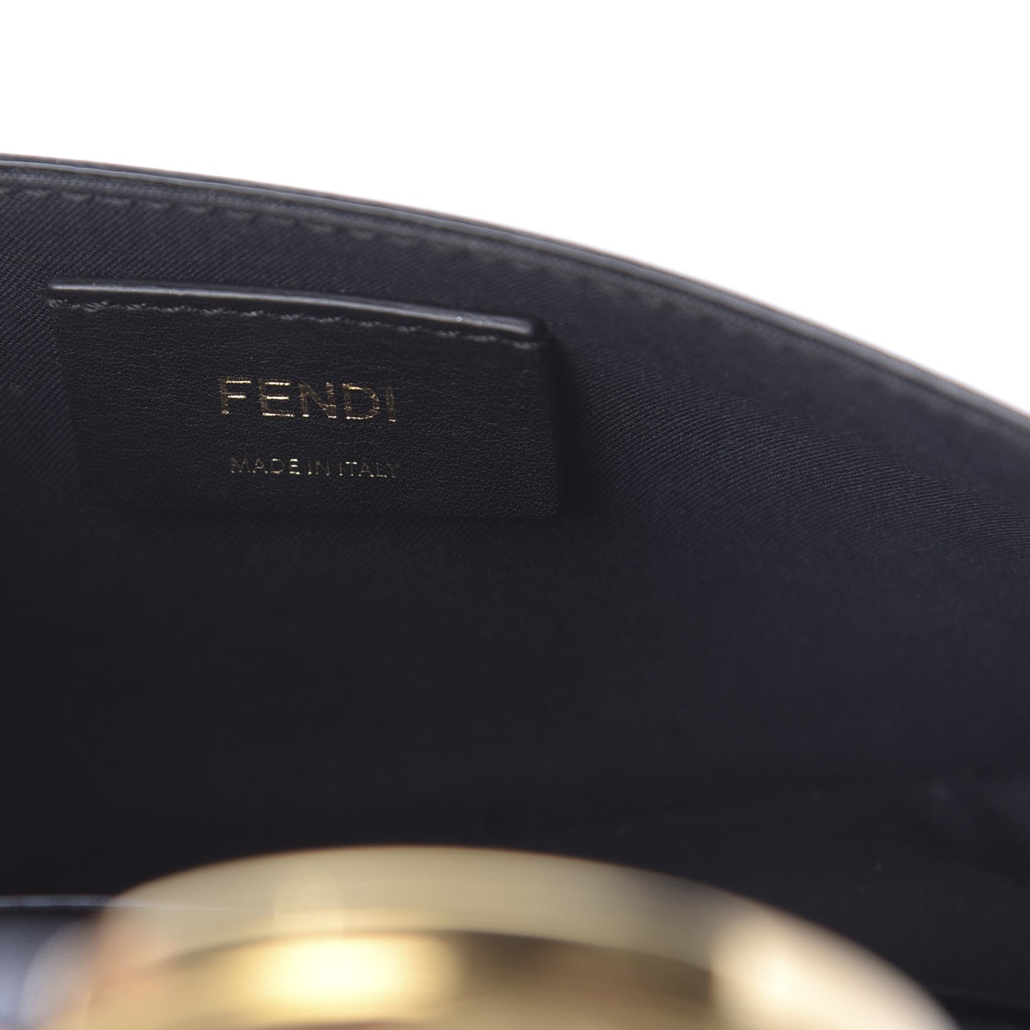 Fendi Vitello Liberty F is Fendi Bi-Color FF 1974 Embossed Envelope Belt Bag Maya Black 8 of 11