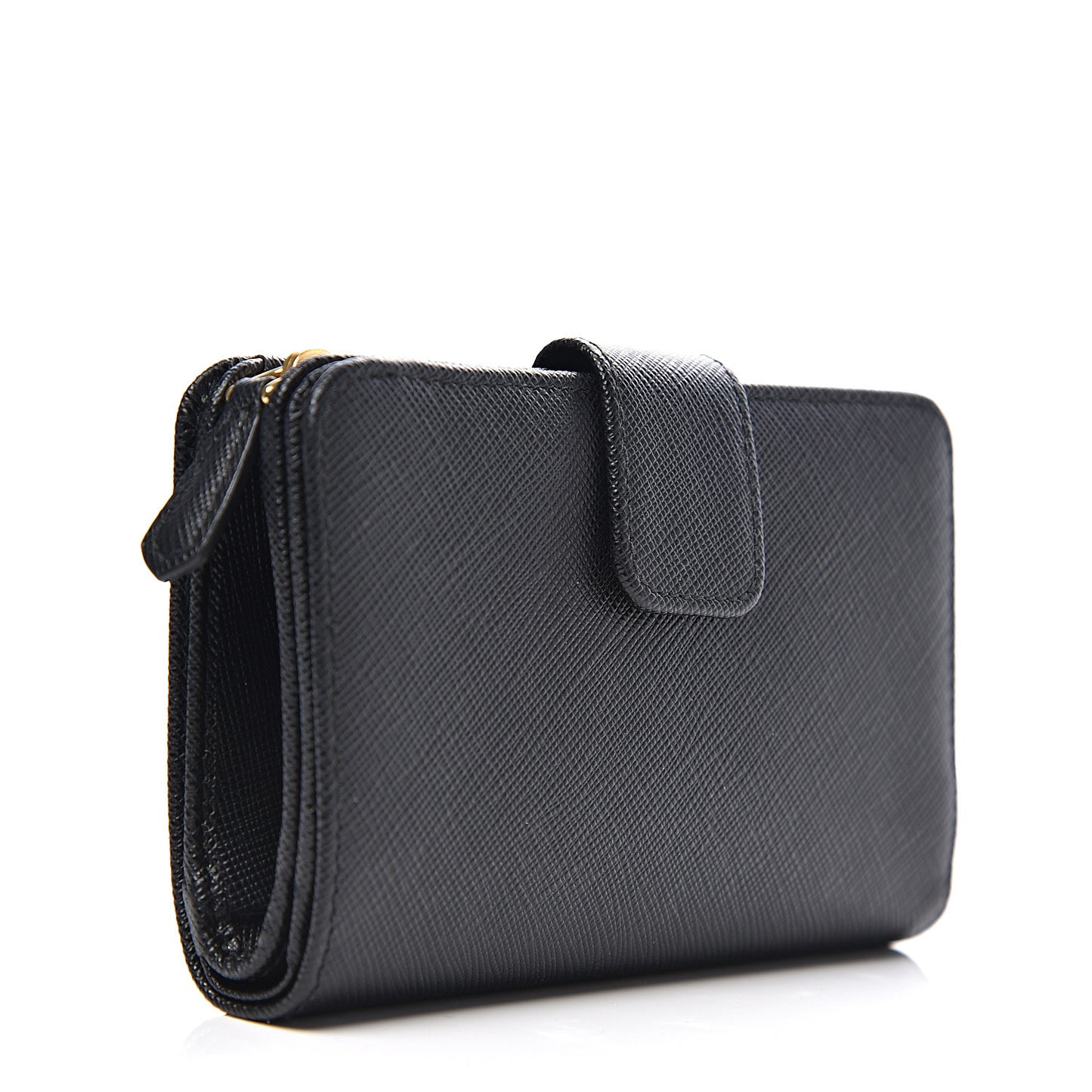 Saffiano Metal Compact Wallet Black