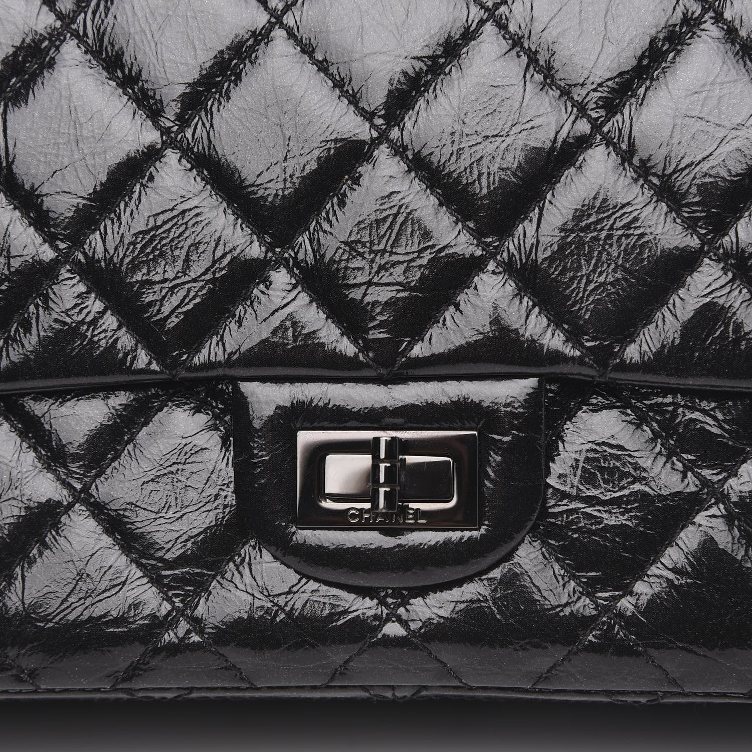 Chanel Glazed Calfskin Quilted 2.55 Reissue 226 Flap So Black 8 of 12