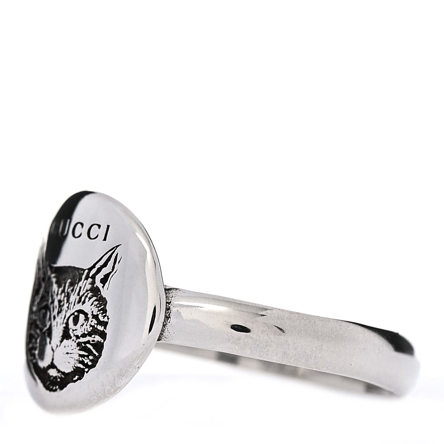 Gucci Sterling Silver Blind for Love Mystic Cat Ring 62 10 3 of 9