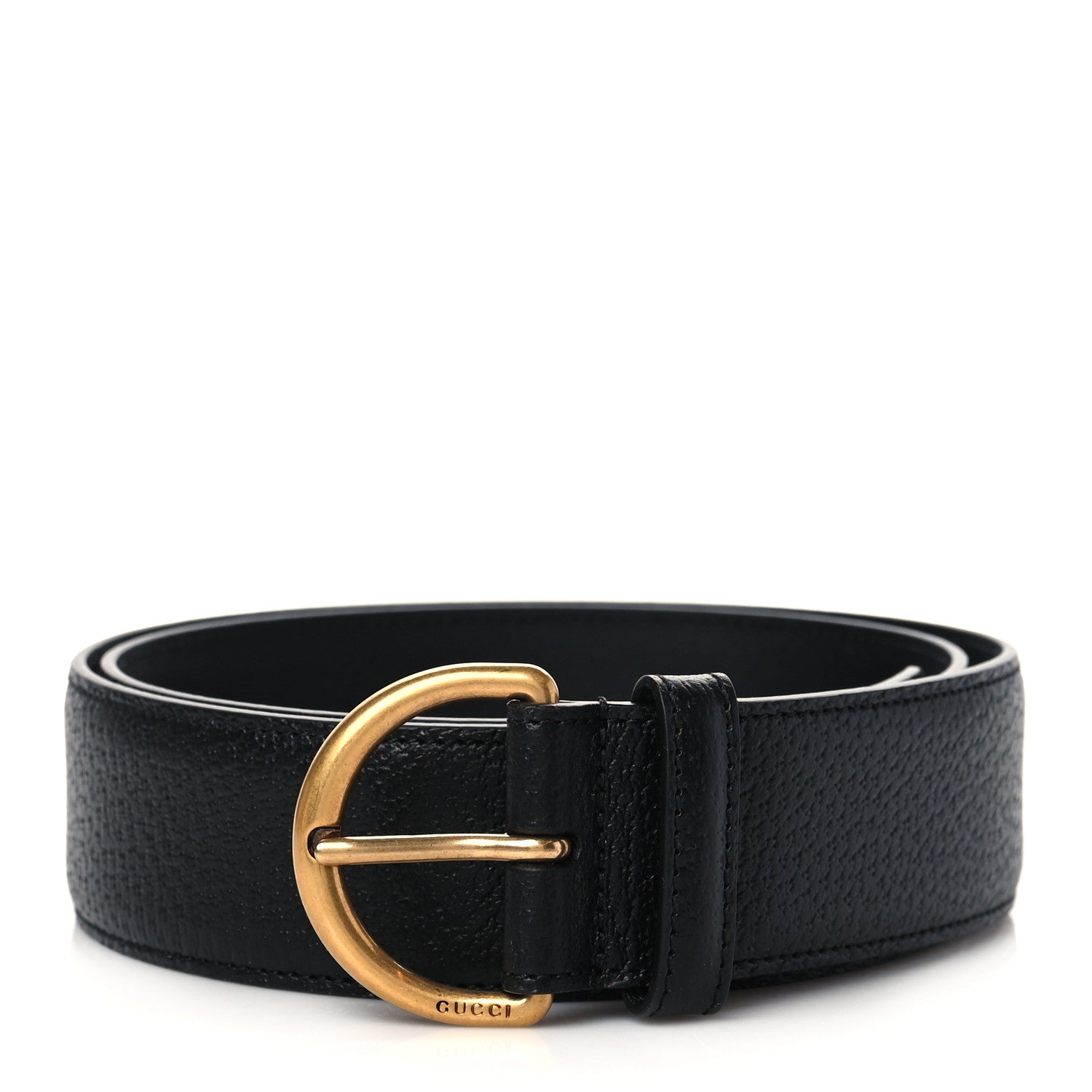 Gucci Textured Dollar Calfskin 40mm Belt 90 36 Black 1 of 6