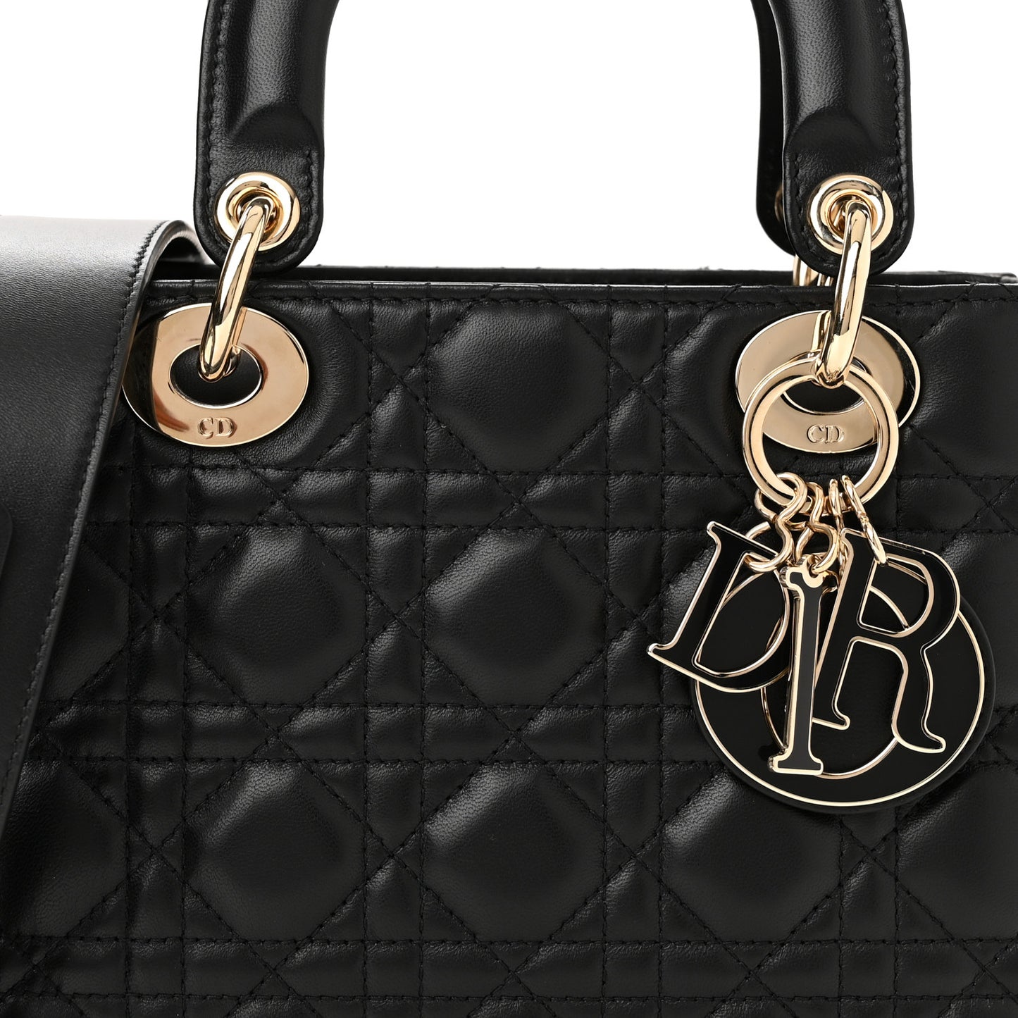 Lambskin Cannage Small My ABCDior Lady Dior Black
