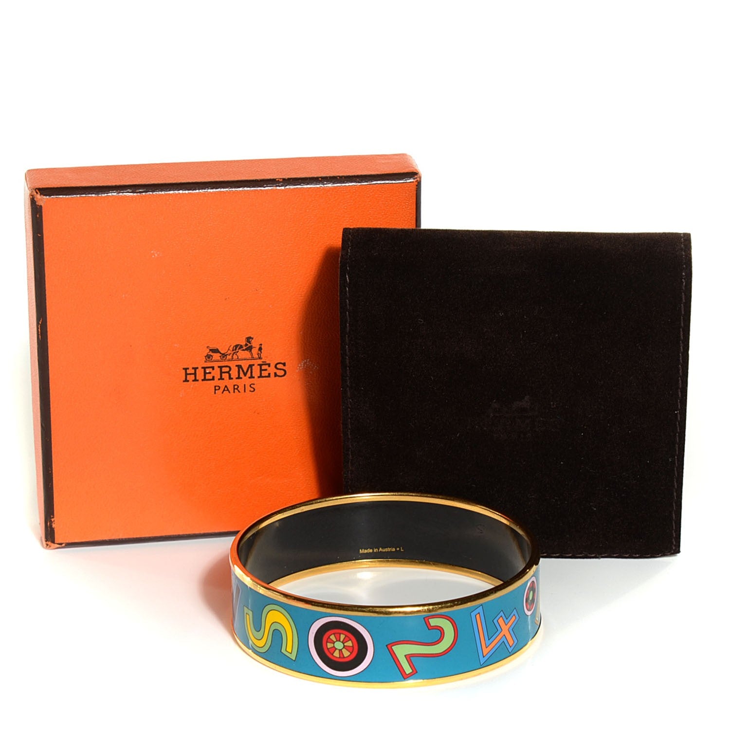 Hermes Enamel Printed Wide Tohu Bohu Bracelet 65 10 of 10