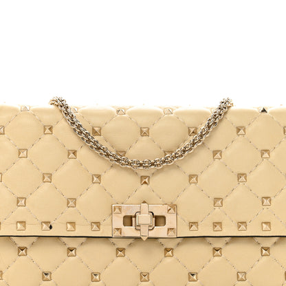 Valentino Garavani Nappa Rockstud Spike Wallet on Chain Light Ivory 10 of 12