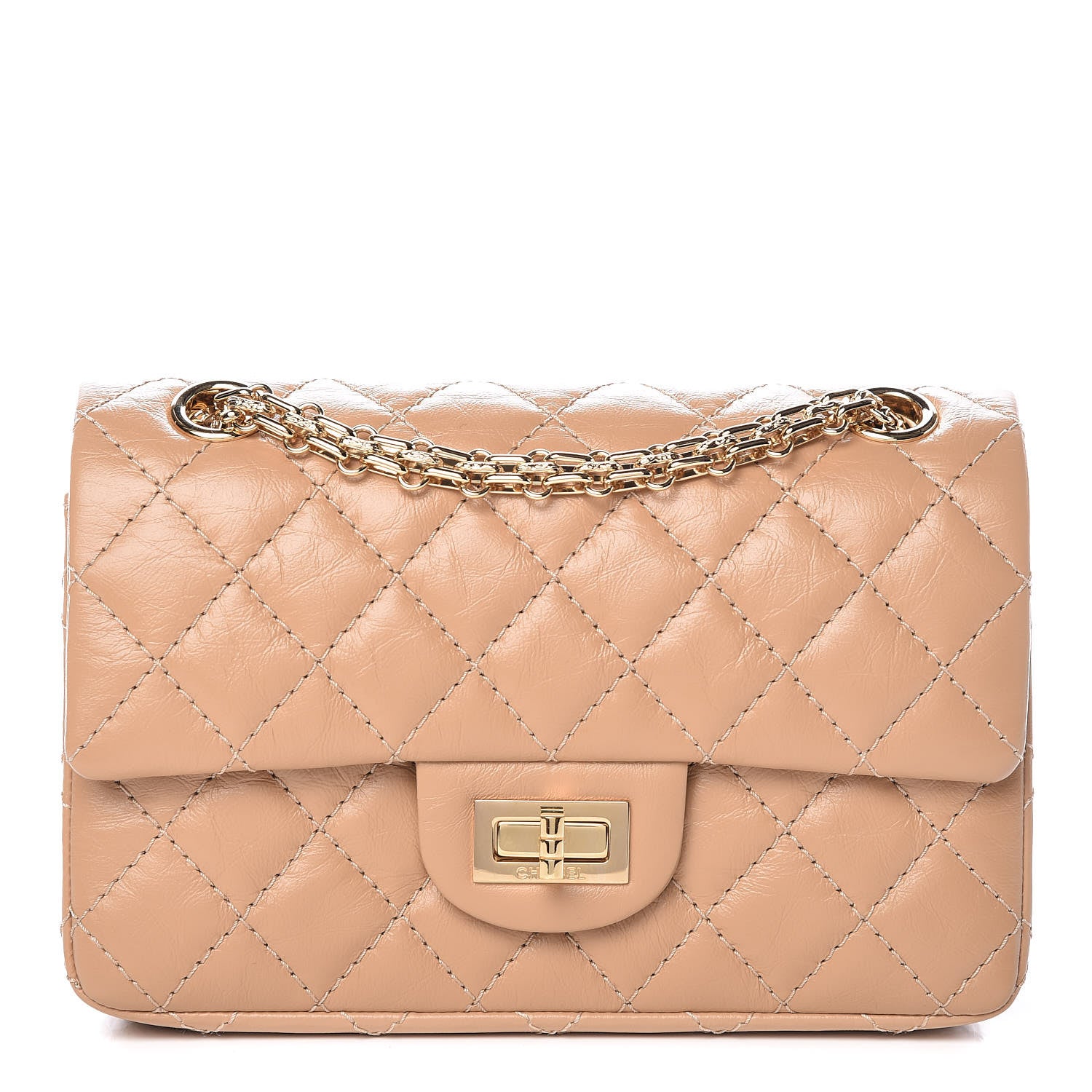 Chanel Aged Calfskin Quilted 2.55 Reissue Mini Flap Beige 1 of 9