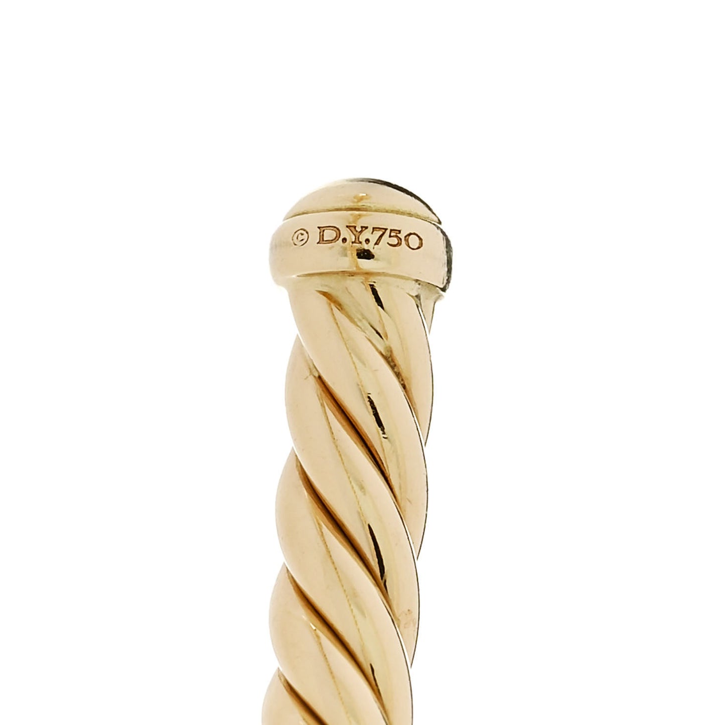 18K Yellow Gold 4mm Cablespira Bracelet