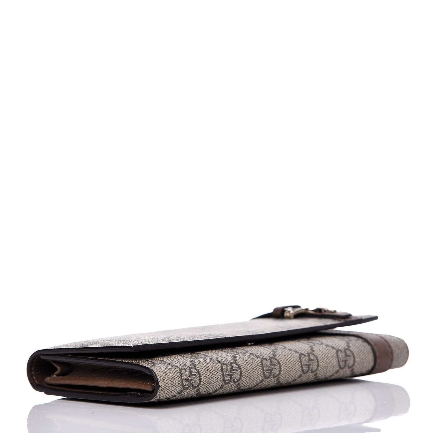 Gucci GG Supreme Monogram Nice Continental Wallet Maple Brown 4 of 8