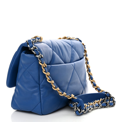 Chanel Lambskin Quilted Medium Chanel 19 Flap Blue 3 of 11