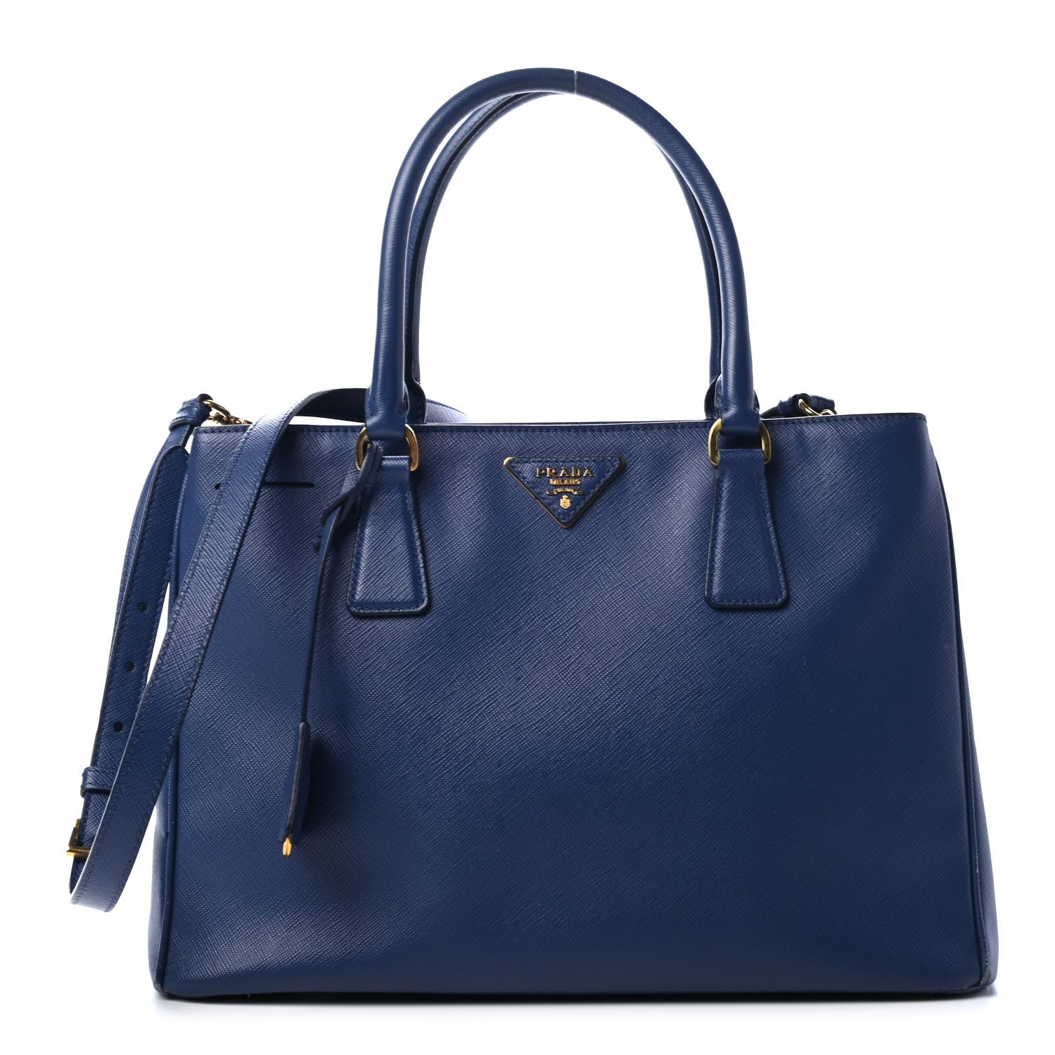Prada Saffiano Lux Medium Tote Bluette 1 of 4