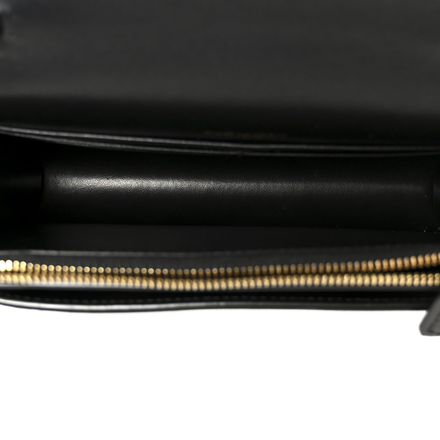 Coated Bark Calfskin Sunset Chain Wallet  Black