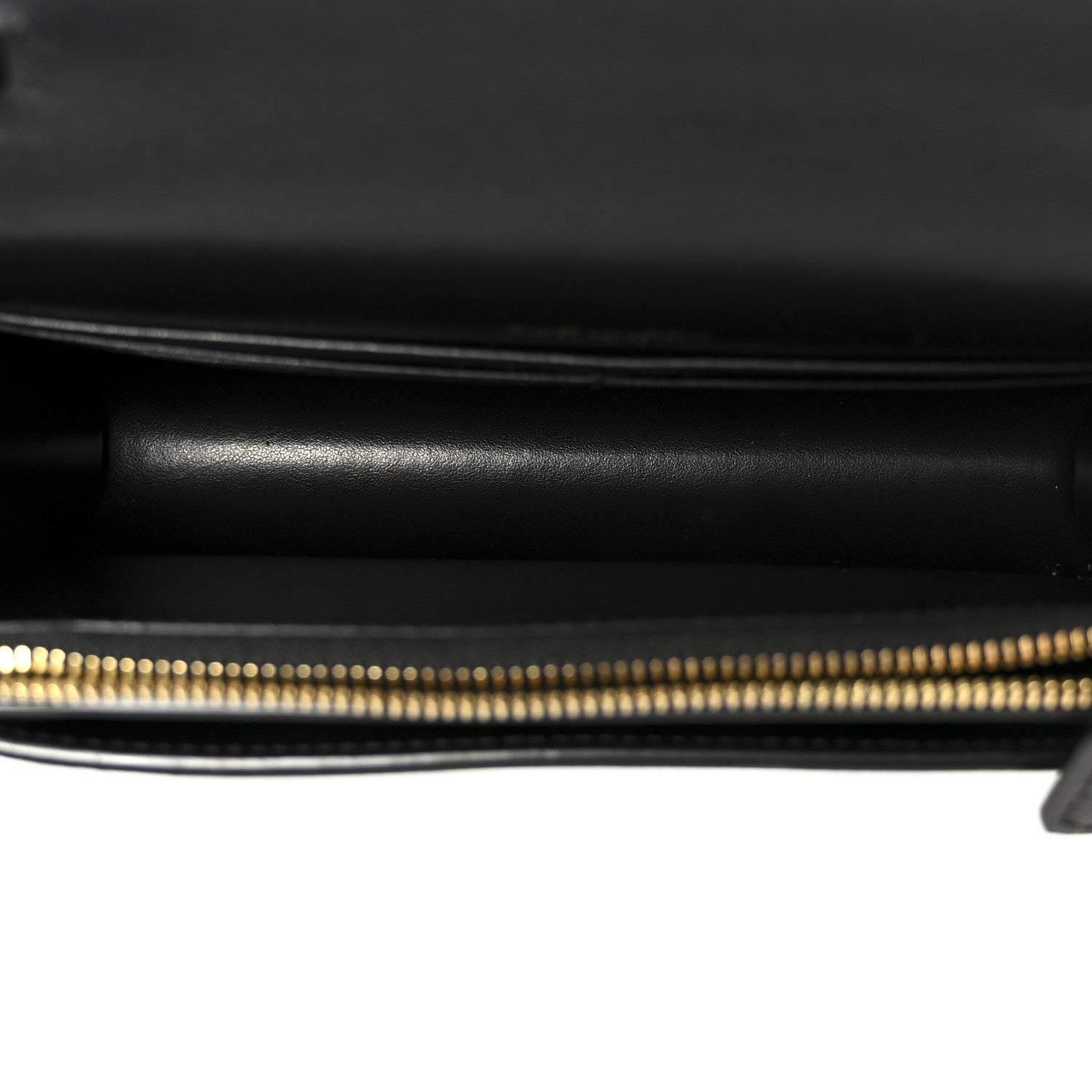 Saint Laurent Coated Bark Calfskin Sunset Chain Wallet  Black 5 of 10