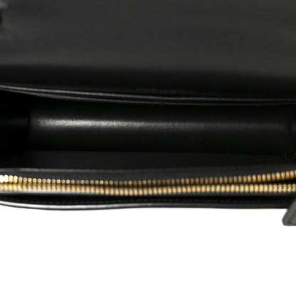 Saint Laurent Coated Bark Calfskin Sunset Chain Wallet  Black 5 of 10