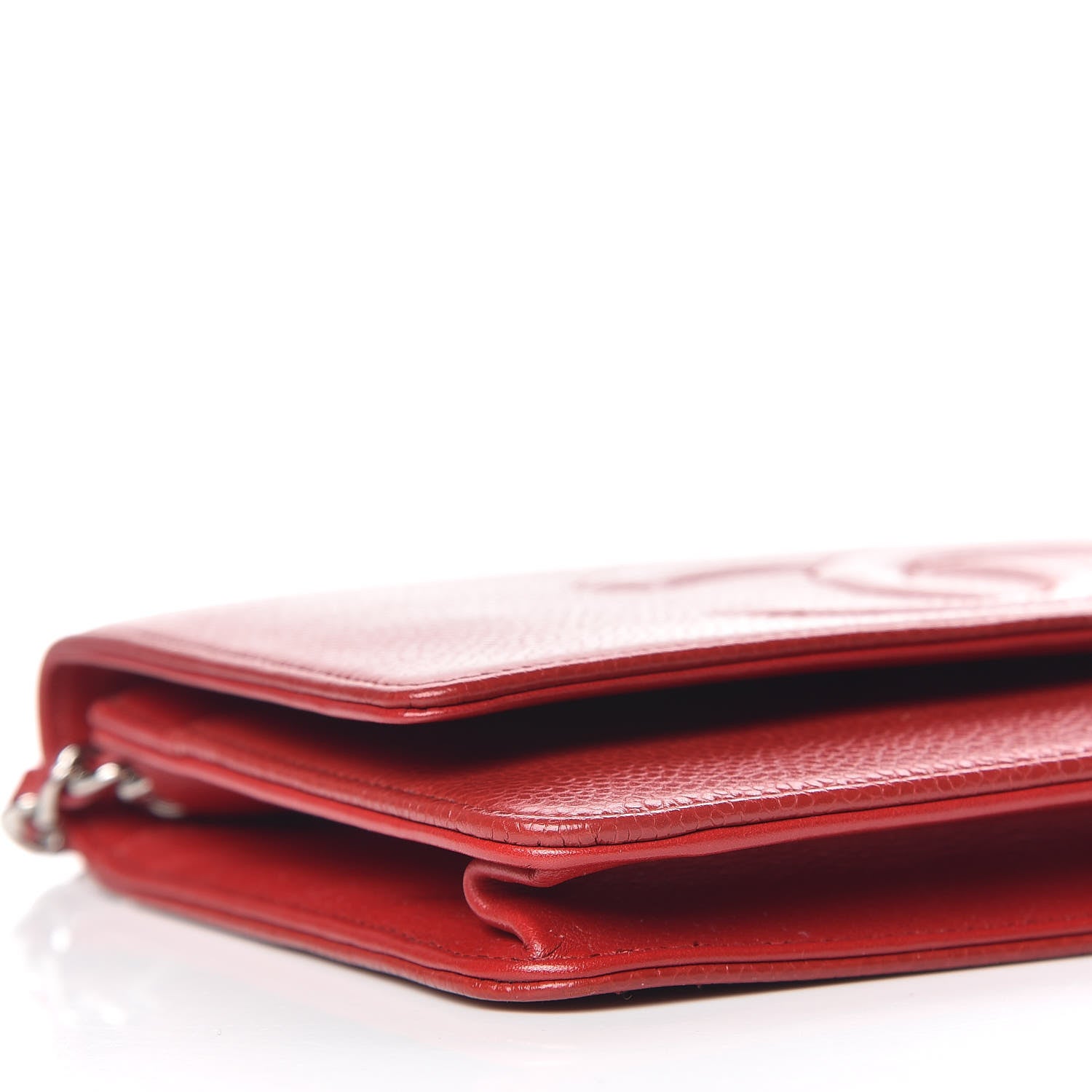 Chanel Caviar Timeless CC Wallet On Chain WOC Red 6 of 14