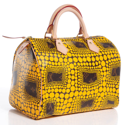 Louis Vuitton Monogram Kusama Town Speedy 30 Yellow 4 of 8
