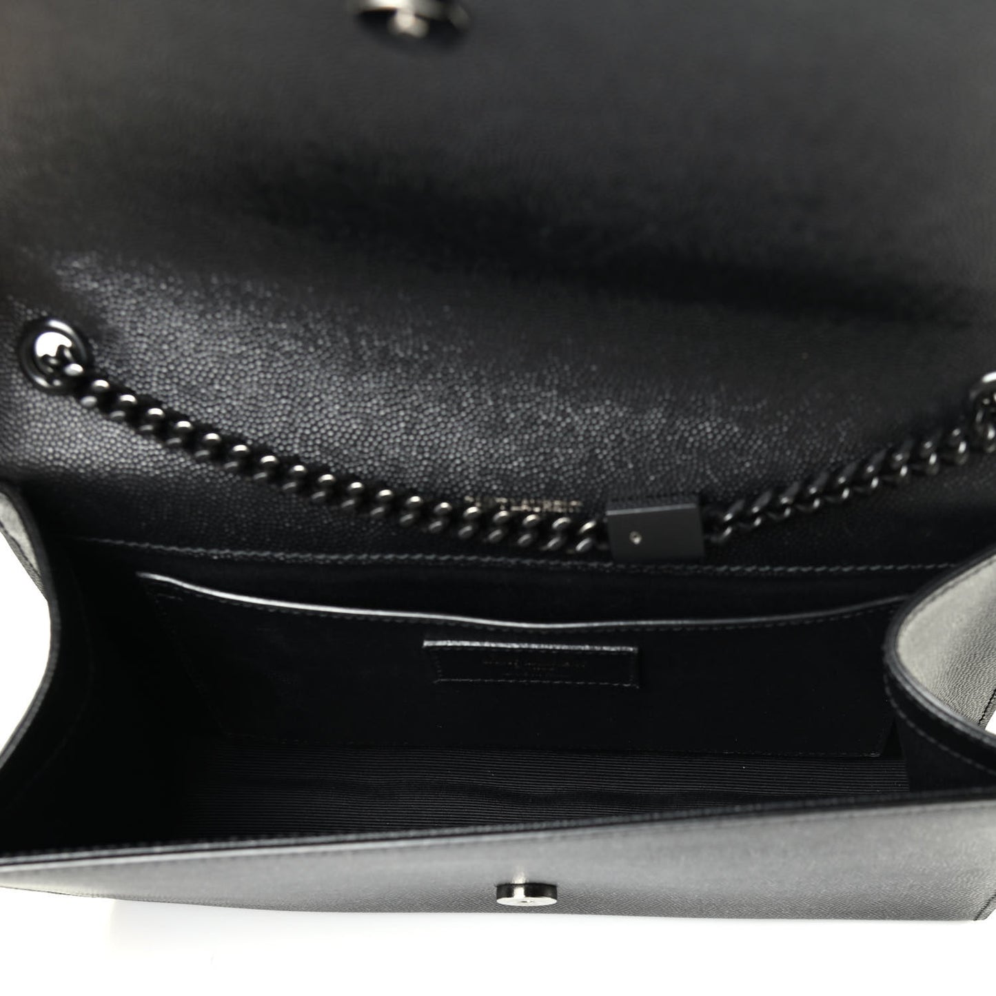 Grain De Poudre Medium Classic Monogram Kate Satchel Black