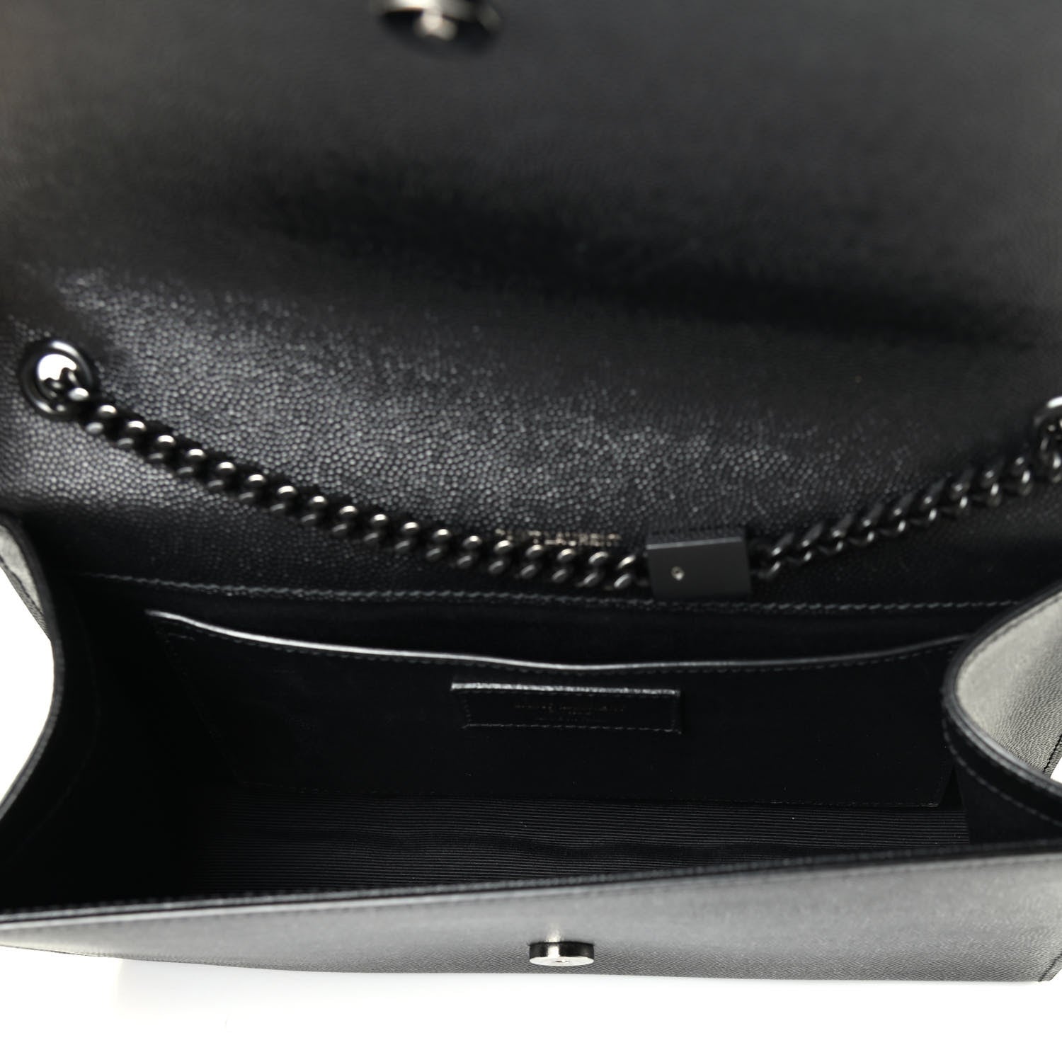 Saint Laurent Grain De Poudre Medium Classic Monogram Kate Satchel Black 4 of 4