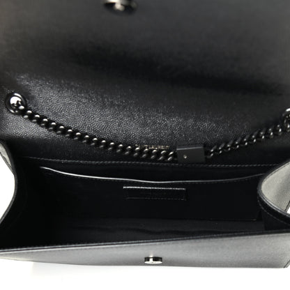 Saint Laurent Grain De Poudre Medium Classic Monogram Kate Satchel Black 4 of 4