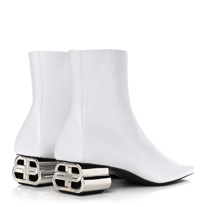 Balenciaga Sheepskin Typo Ankle Booties 38.5 White 4 of 10