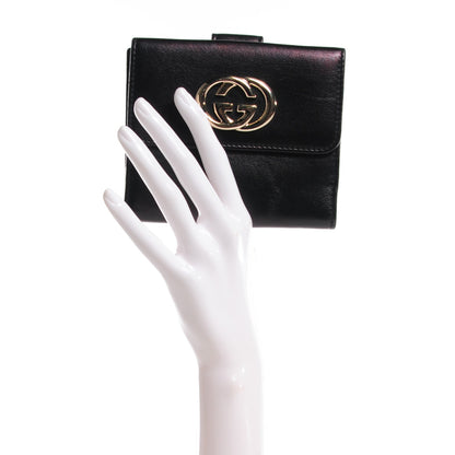 Gucci Calfskin Britt French Flap Wallet Black 2 of 7