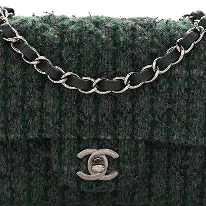 Chanel Wool Tweed Quilted Mini Rectangular Flap Green 8 of 10