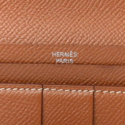 Hermes Epsom Bearn Gusset Wallet Gold 6 of 7
