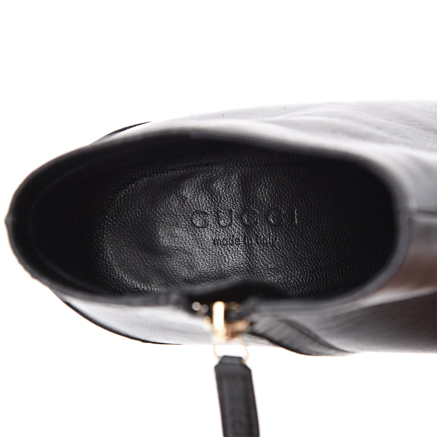 Gucci Calfskin Zip Ankle Boots 7 Black 6 of 14