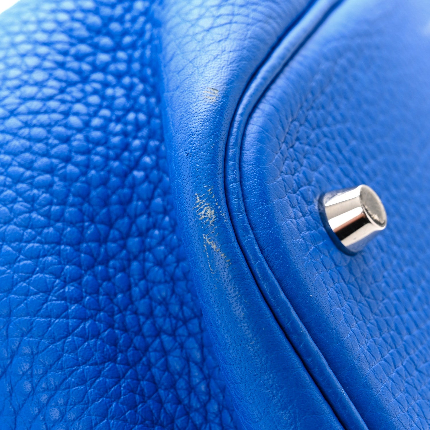 Hermes Taurillon Clemence Picotin Lock 22 MM Bleu Hydra 11 of 13