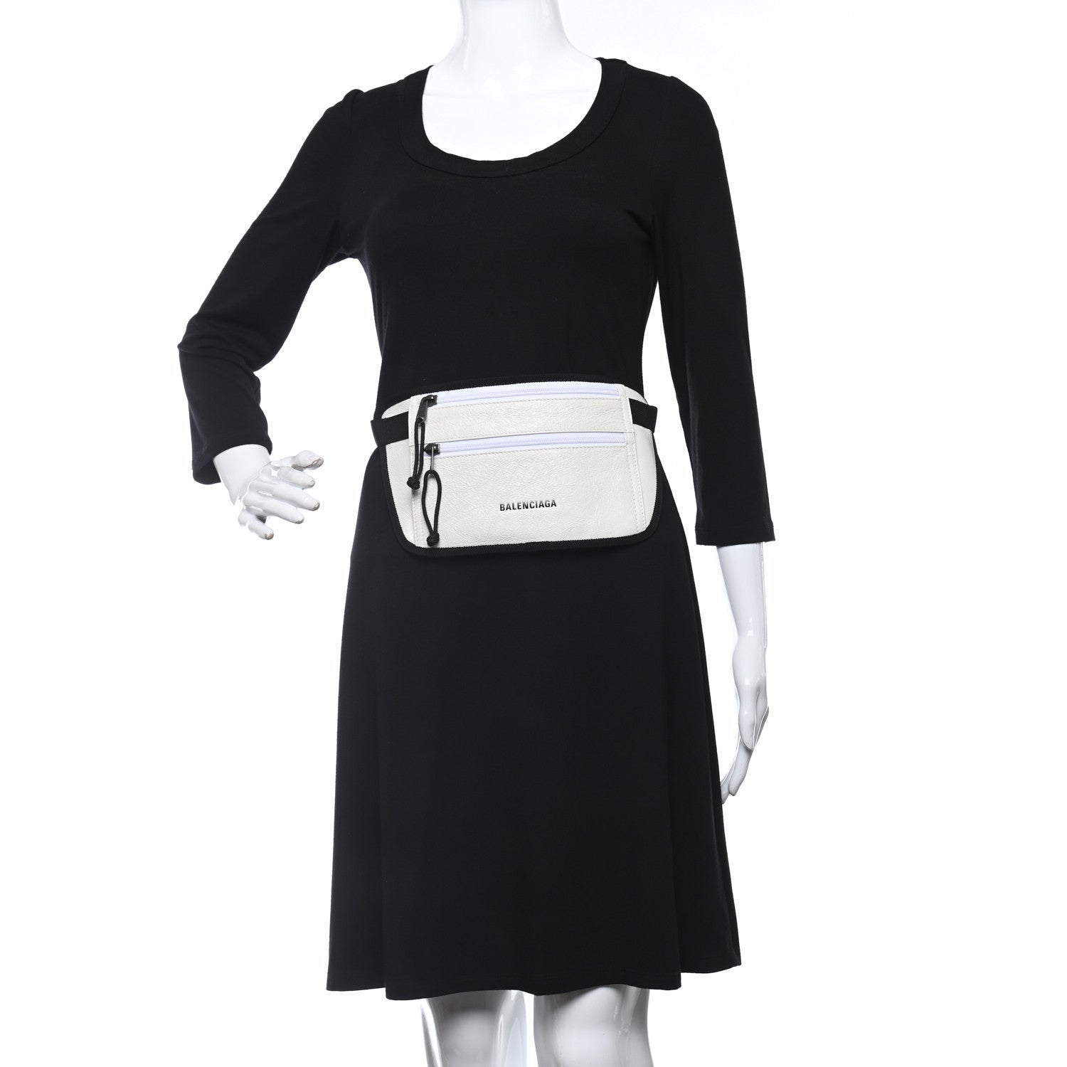 Balenciaga Agneau Arena Weekend Belt Wallet White 2 of 9