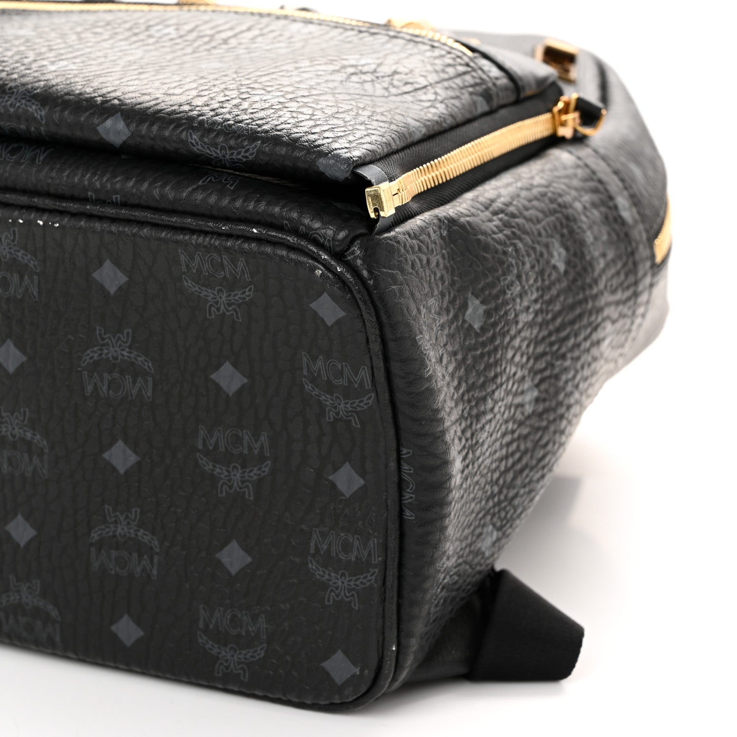 MCM Visetos Studded Medium Dual Stark Backpack Black 11 of 15