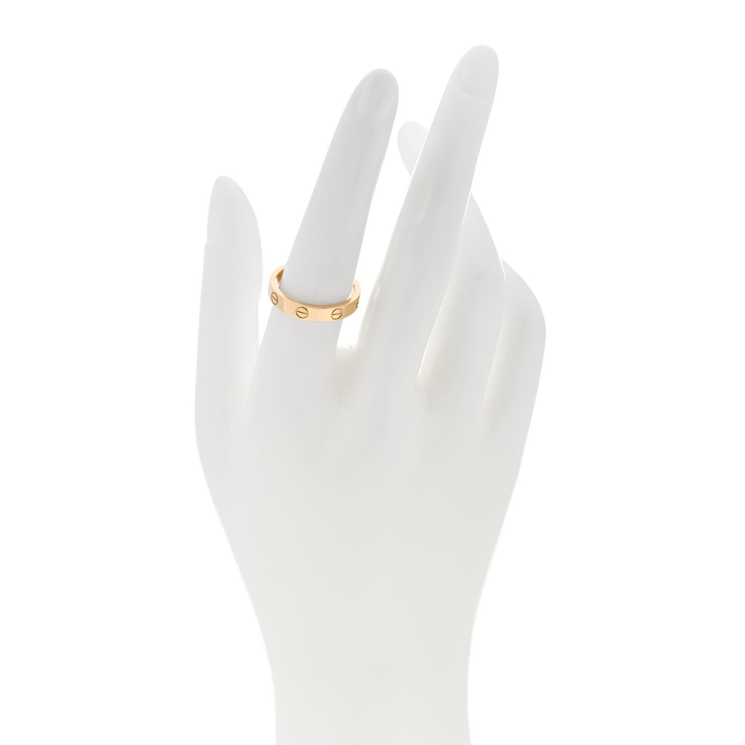 Cartier 18K Yellow Gold 3.5mm LOVE Wedding Band Ring 55 7.25 2 of 5