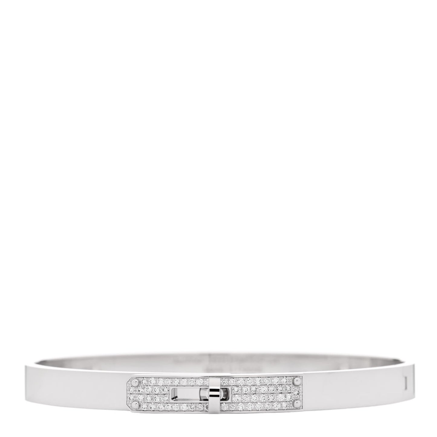18K White Gold Diamond PM Kelly Pave Bracelet ST