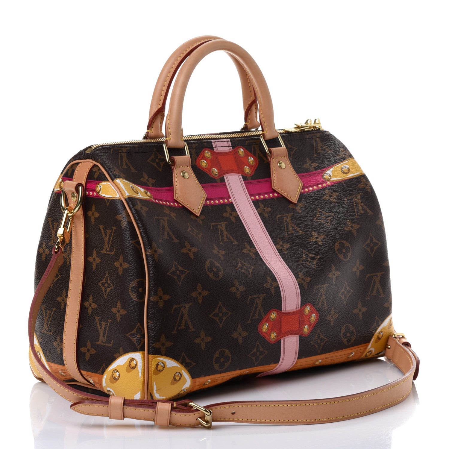 Louis Vuitton Monogram Summer Trunks Speedy Bandouliere 30 2 of 4
