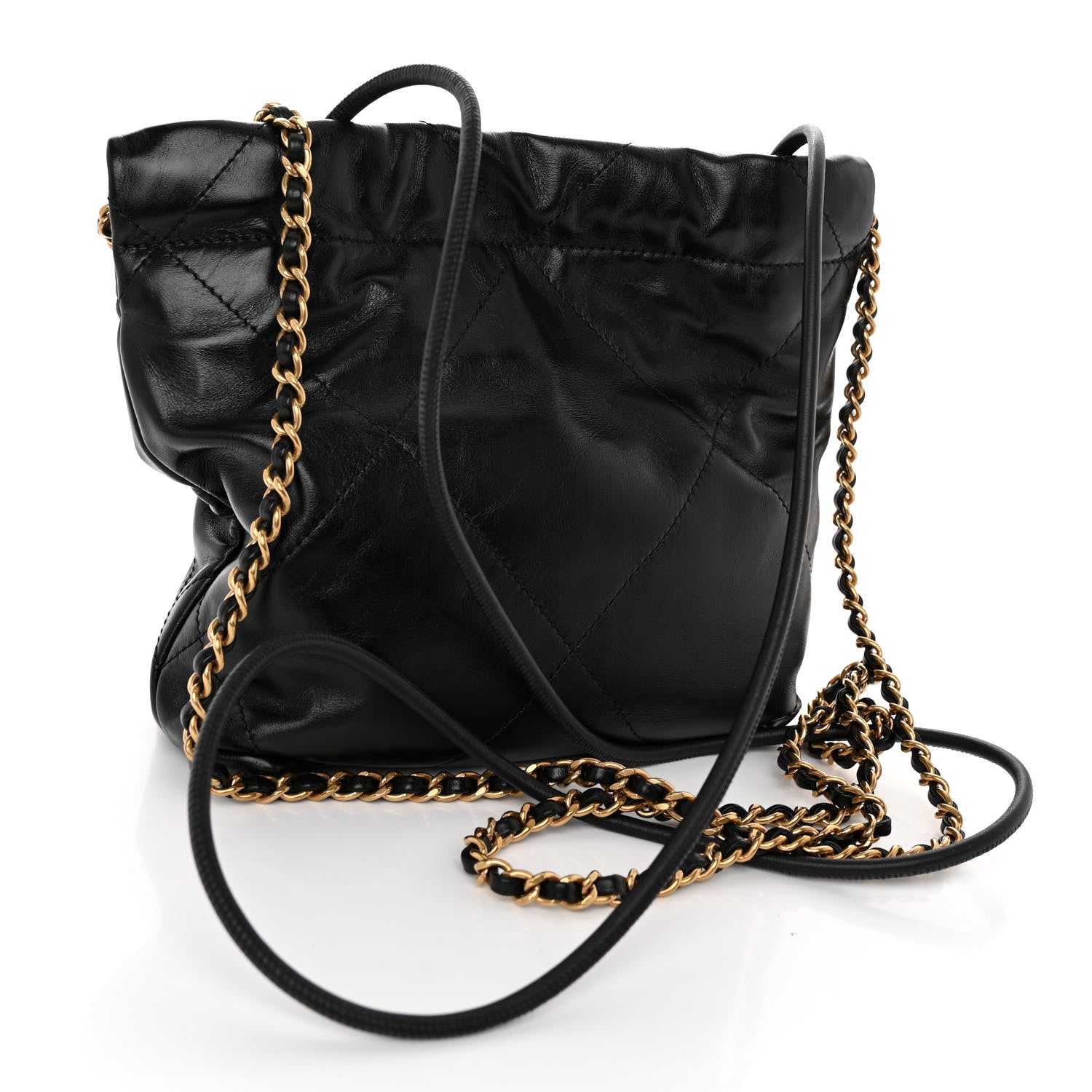 Chanel Shiny Calfskin Quilted Mini Chanel 22 Black 3 of 10