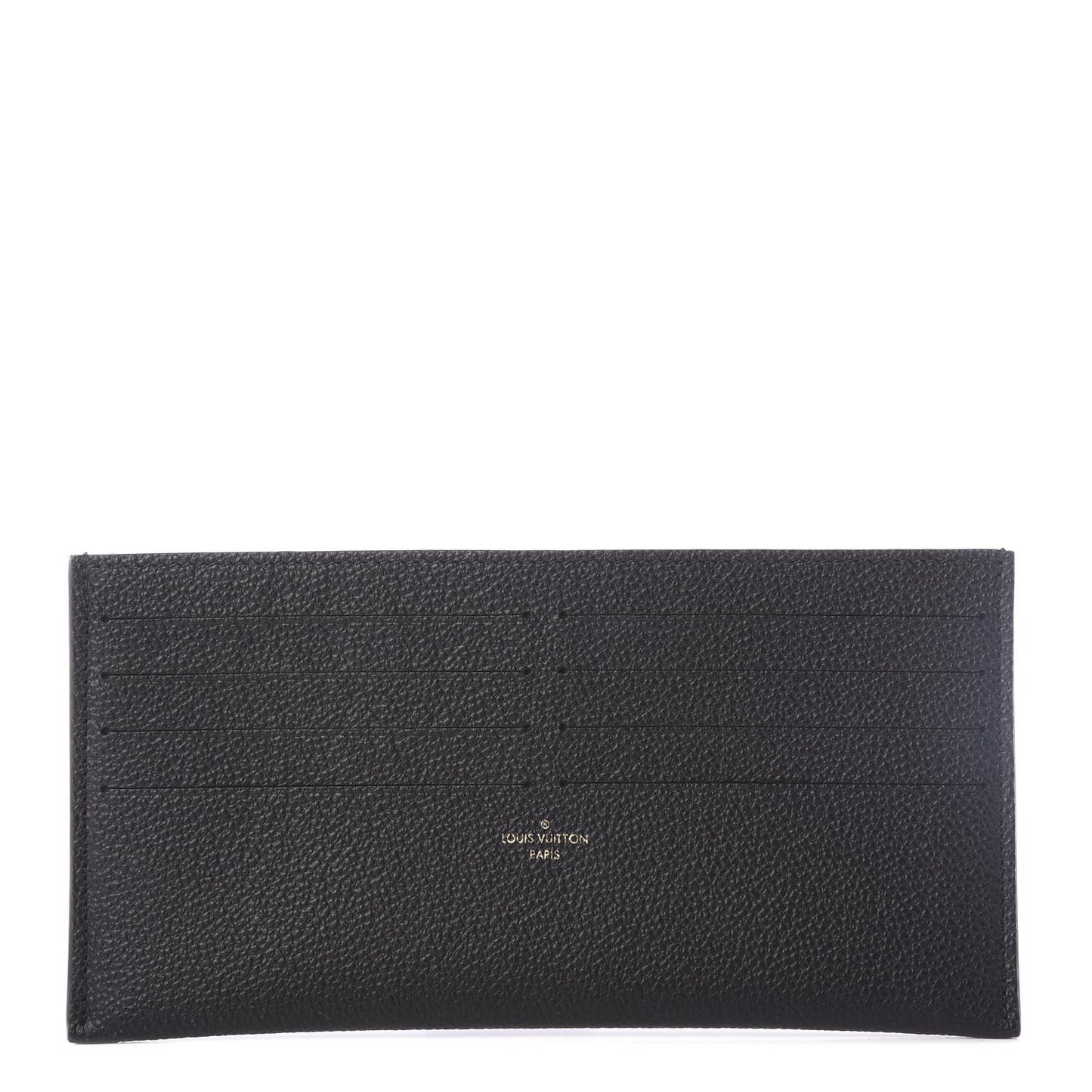 Calfskin Felicie Chain Wallet Card Holder Insert Black