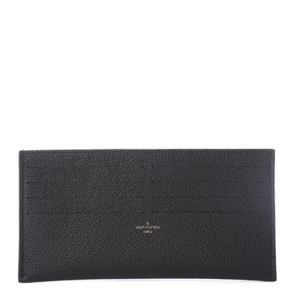 Louis Vuitton Calfskin Felicie Chain Wallet Card Holder Insert Black 1 of 6
