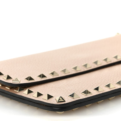 Valentino Garavani Grainy Calfskin Rockstud Chain Pouch Rose Cannelle 10 of 10