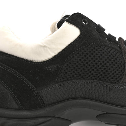 Chanel Mesh Suede Grained Calfskin Womens CC Sneakers 39.5 Black White 13 of 13