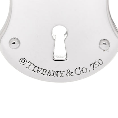 Tiffany 18K White Gold Diamond Emblem Lock Pendant 3 of 3