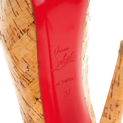 Christian Louboutin Cork Daffodile 160 Pumps 37 Natural 6 of 8