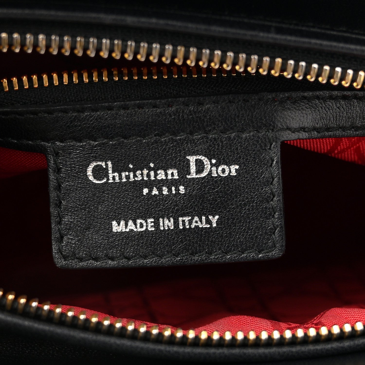 Christian Dior Lambskin Cannage Medium Lady Dior Black 6 of 12