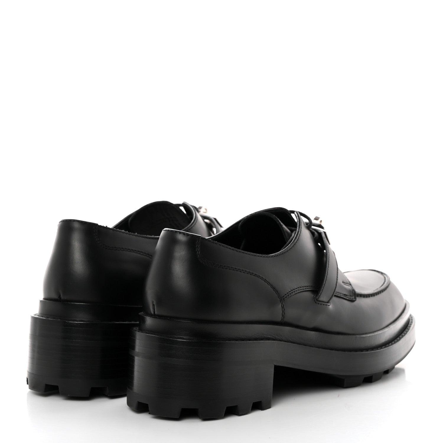 Hermes Glossed Calfskin First Oxford 38.5 Black 4 of 9