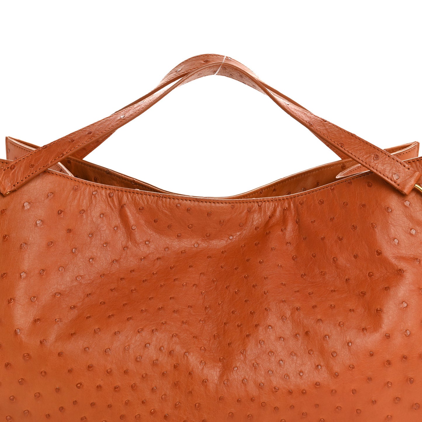 Ostrich Alexia Bag Caramel