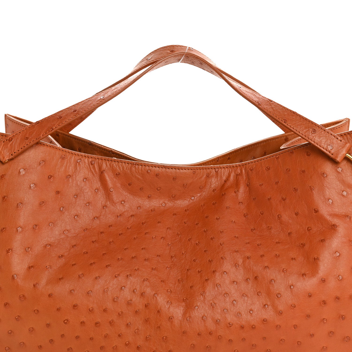 The Row Ostrich Alexia Bag Caramel 8 of 11