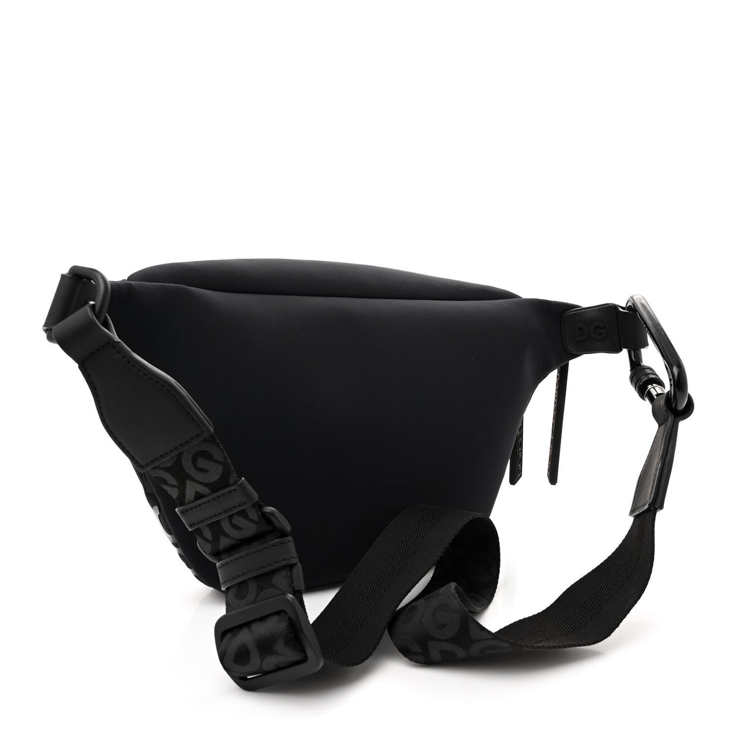 Neoprene Millennials Logo Waist Bag Black White