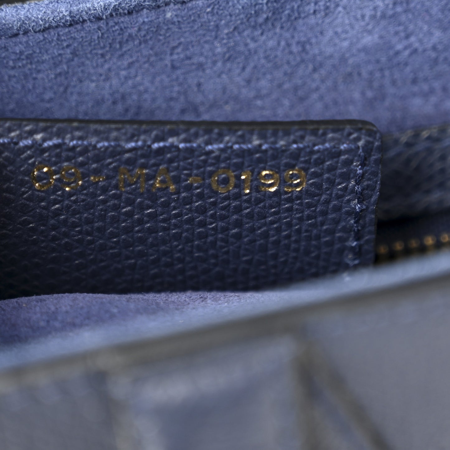 Grained Calfskin Saddle Bag Navy