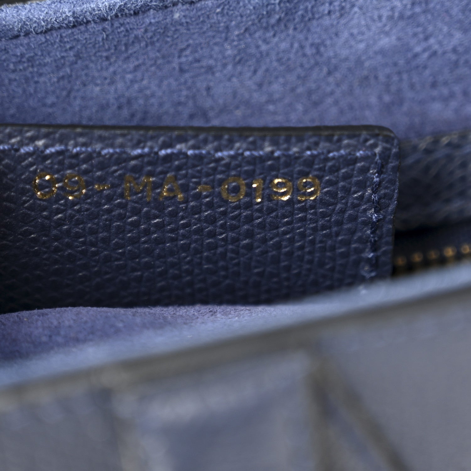 Christian Dior Grained Calfskin Saddle Bag Navy 7 of 11